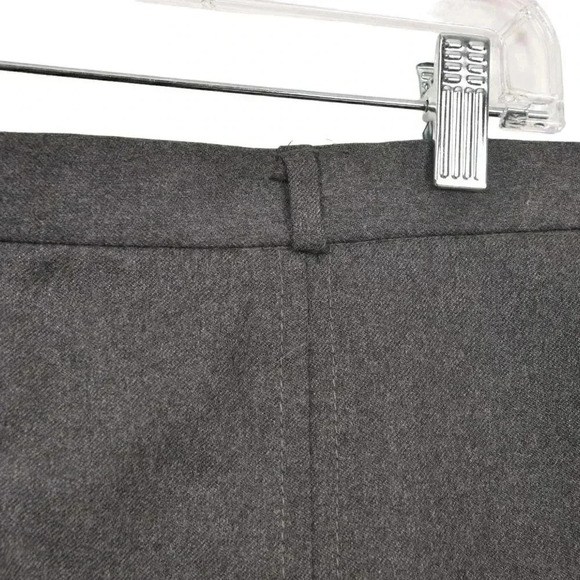 Vintage  Allure 100% Wool Grey Midi Skirt Pencil Front Slit Size Medium - Picture 5 of 10